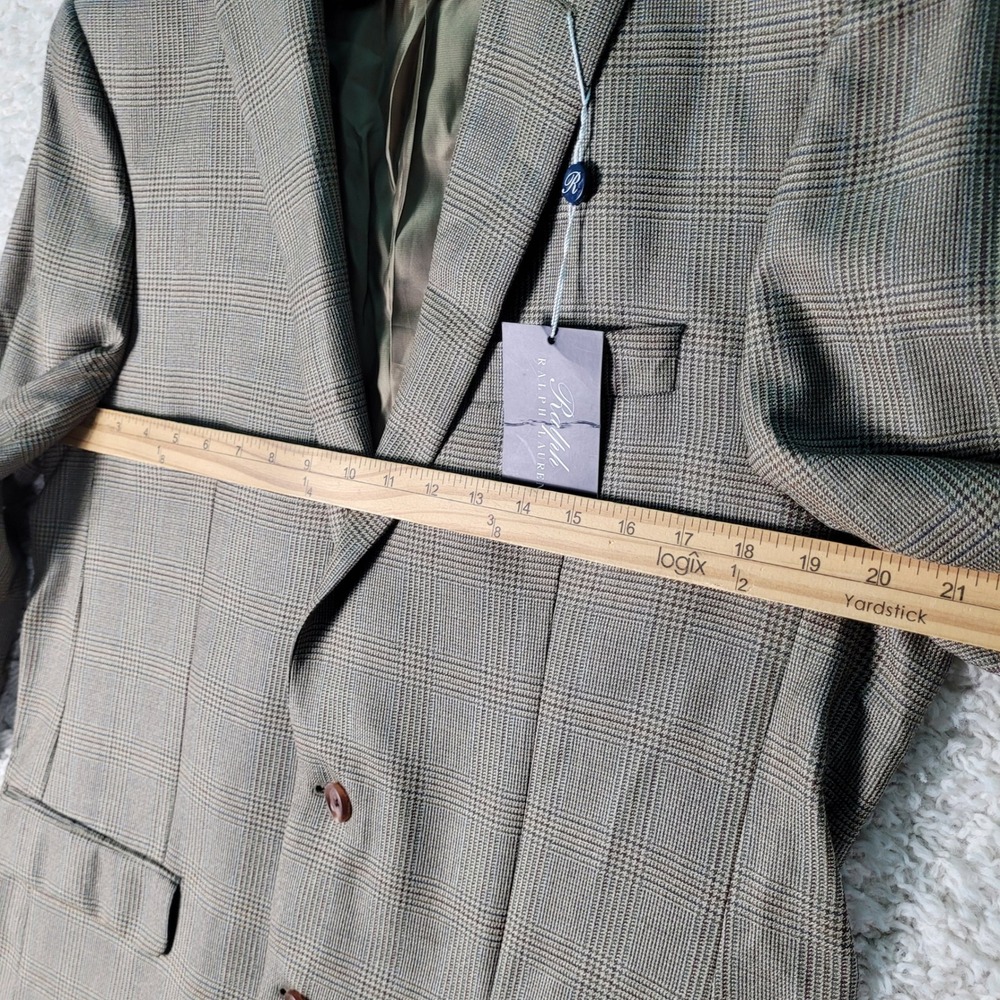 Ralph Ralph Lauren Suit Jacket Blazer 42LONG Brown Silk Wool Dillard's NWT - Picture 5 of 11